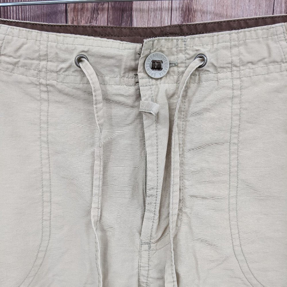 COLUMBIA Lightweight Hiking Capri Pant Tan Sz S - Picture 3 of 9
